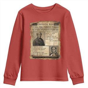 Harriet Tubman Newspaper Youth Sweatshirt Slavery Freedom Fighter Historical TS12 Red Print Your Wear