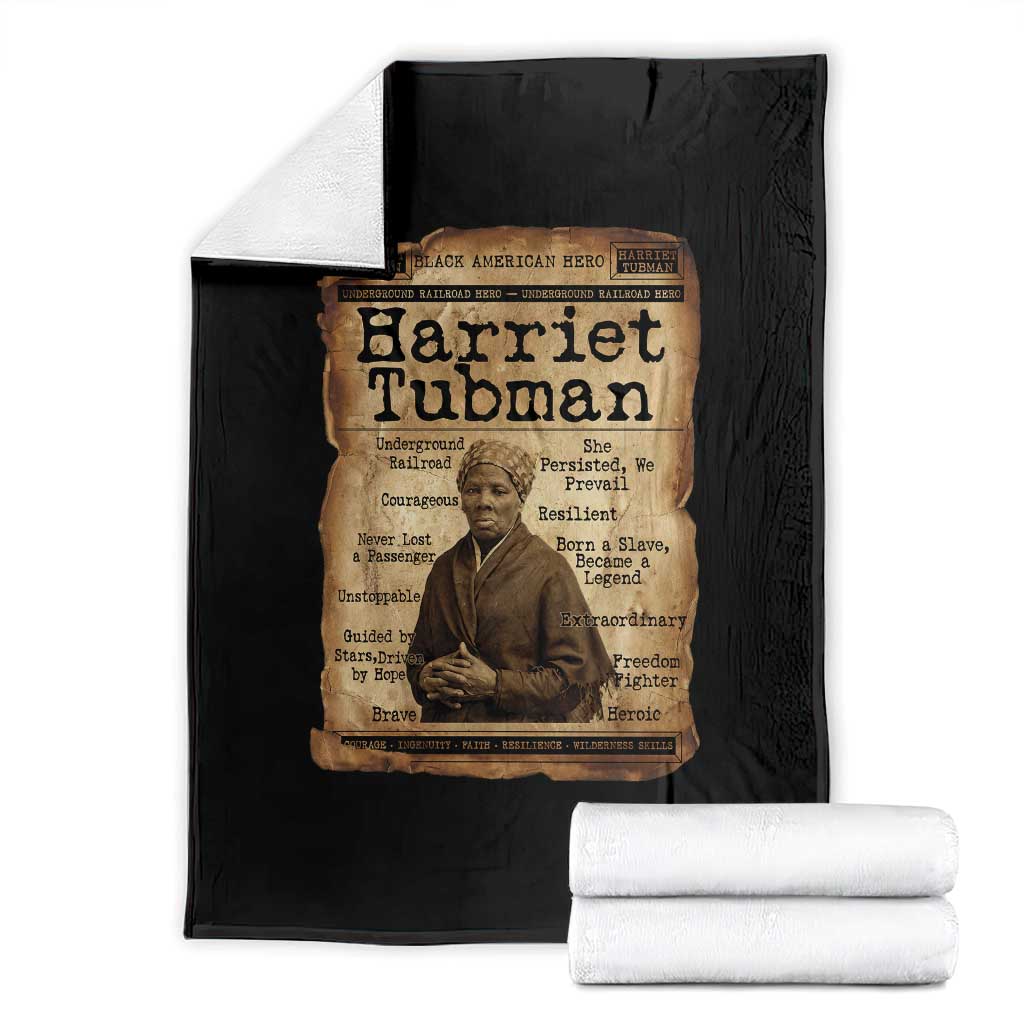 The Underground Railroad Hero Throw Blanket Harriet Tubman Slavery Freedom Fighter Gift TS12 Black Print Your Wear