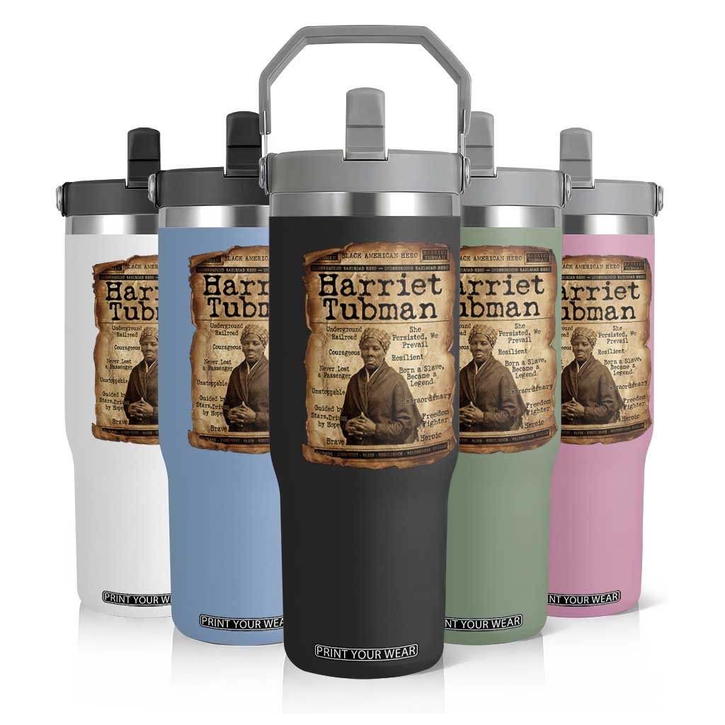 The Underground Railroad Hero Flip Straw Tumbler Harriet Tubman Slavery Freedom Fighter Gift TS12 Print Your Wear