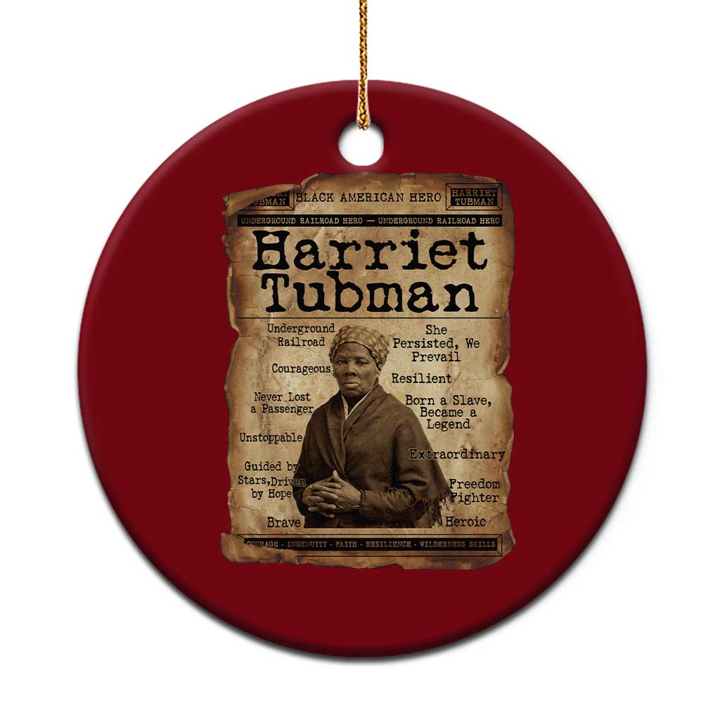 The Underground Railroad Hero Ceramic Ornament Harriet Tubman Slavery Freedom Fighter Gift TS12 1pc Red Print Your Wear