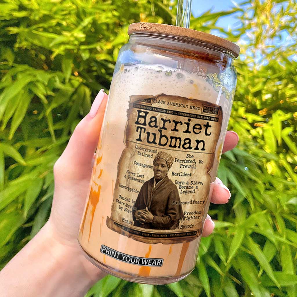 The Underground Railroad Hero Glass Can Harriet Tubman Slavery Freedom Fighter Gift TS12 Black Print Your Wear