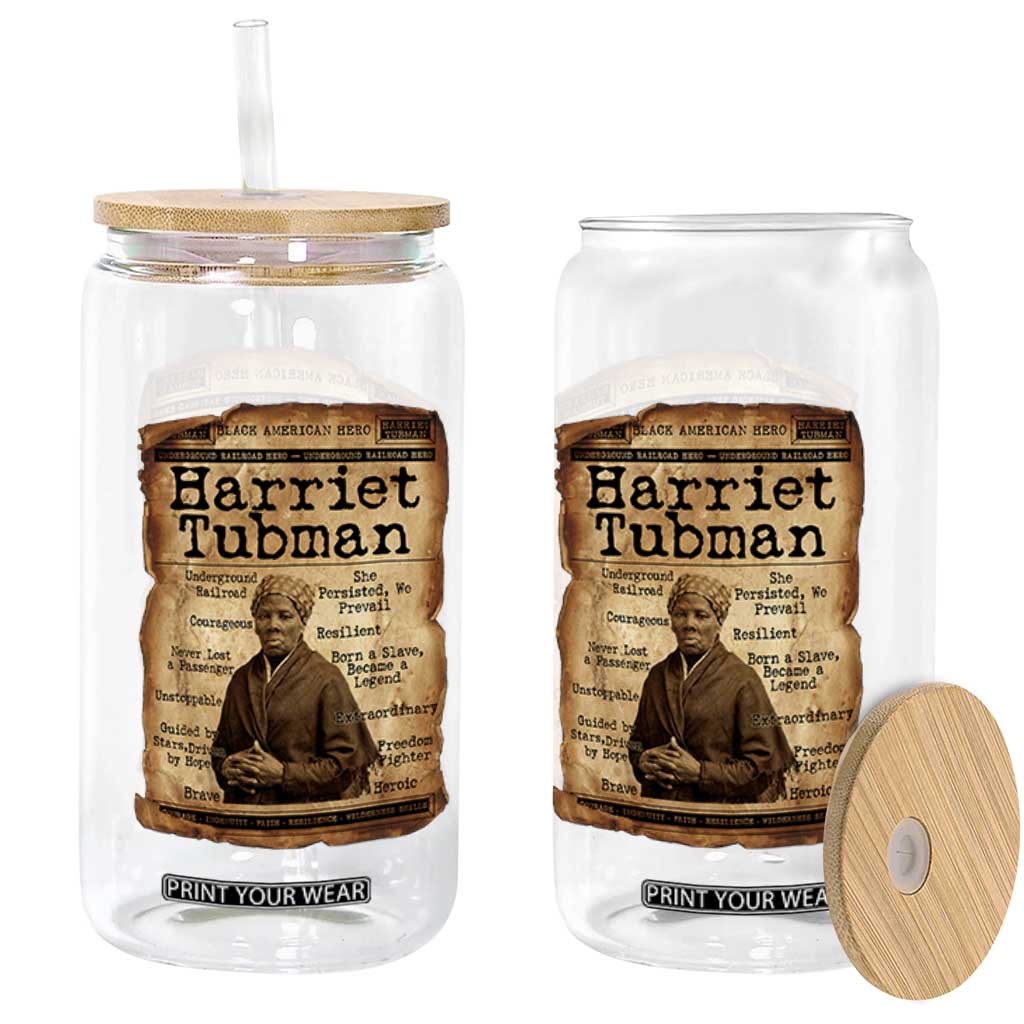 The Underground Railroad Hero Glass Can Harriet Tubman Slavery Freedom Fighter Gift TS12 Print Your Wear