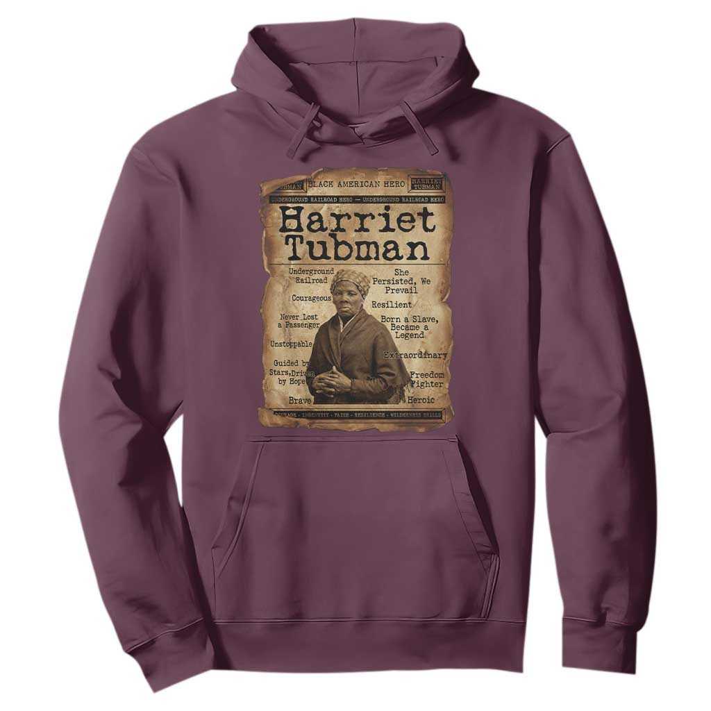 The Underground Railroad Hero Hoodie Harriet Tubman Slavery Freedom Fighter Gift TS12 Maroon Print Your Wear