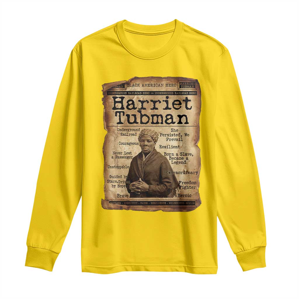 The Underground Railroad Hero Long Sleeve Shirt Harriet Tubman Slavery Freedom Fighter Gift TS12 Daisy Print Your Wear