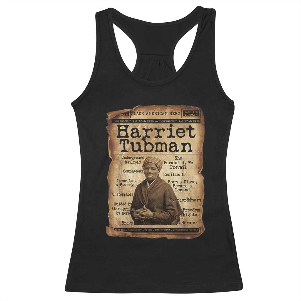 The Underground Railroad Hero Racerback Tank Top Harriet Tubman Slavery Freedom Fighter Gift TS12 Black Print Your Wear