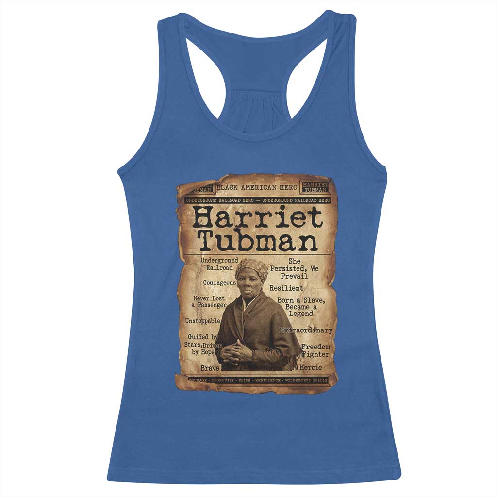 The Underground Railroad Hero Racerback Tank Top Harriet Tubman Slavery Freedom Fighter Gift TS12 Royal Blue Print Your Wear