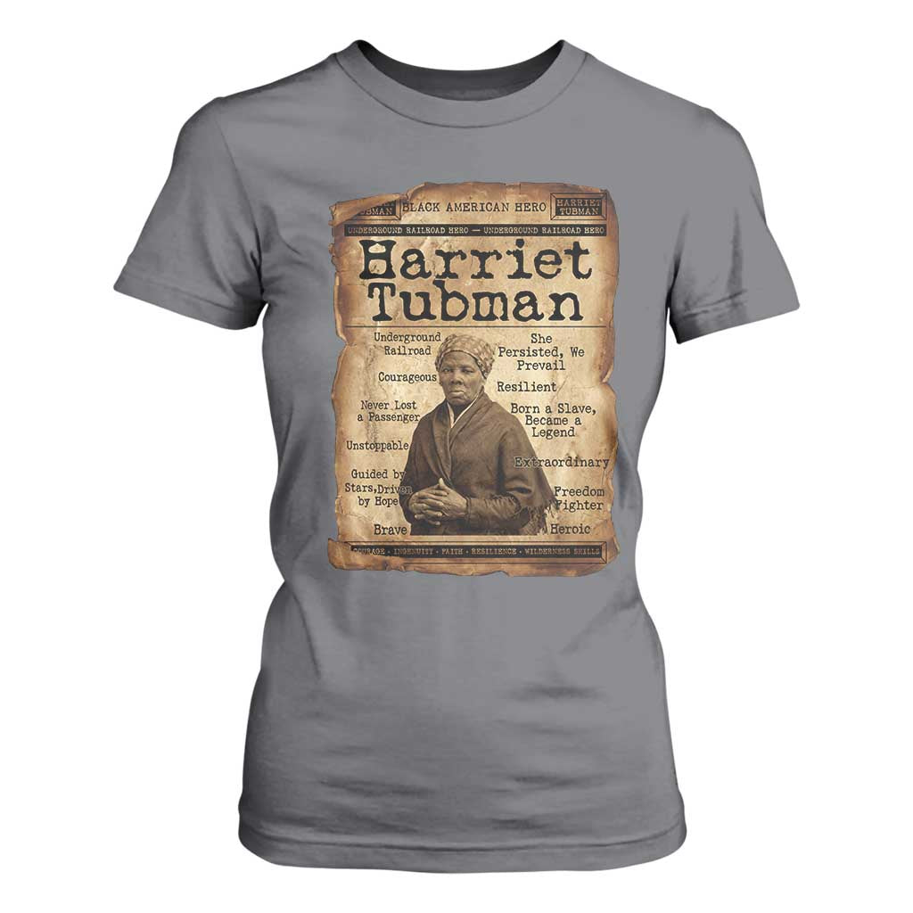 The Underground Railroad Hero T Shirt For Women Harriet Tubman Slavery Freedom Fighter Gift TS12 Charcoal Print Your Wear