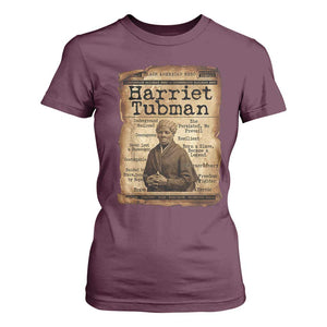 The Underground Railroad Hero T Shirt For Women Harriet Tubman Slavery Freedom Fighter Gift TS12 Maroon Print Your Wear