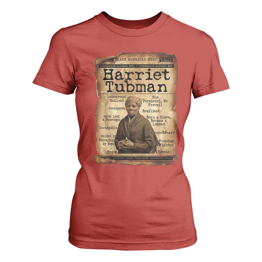 The Underground Railroad Hero T Shirt For Women Harriet Tubman Slavery Freedom Fighter Gift TS12 Red Print Your Wear