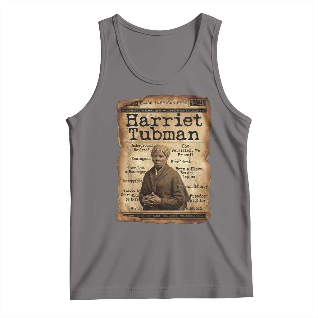 The Underground Railroad Hero Tank Top Harriet Tubman Slavery Freedom Fighter Gift TS12 Deep Heather Print Your Wear