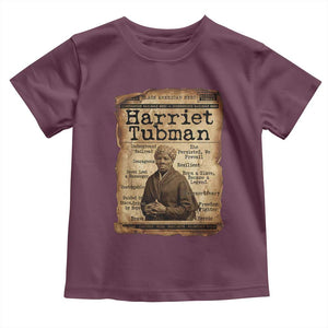 The Underground Railroad Hero Toddler T Shirt Harriet Tubman Slavery Freedom Fighter Gift TS12 Maroon Print Your Wear