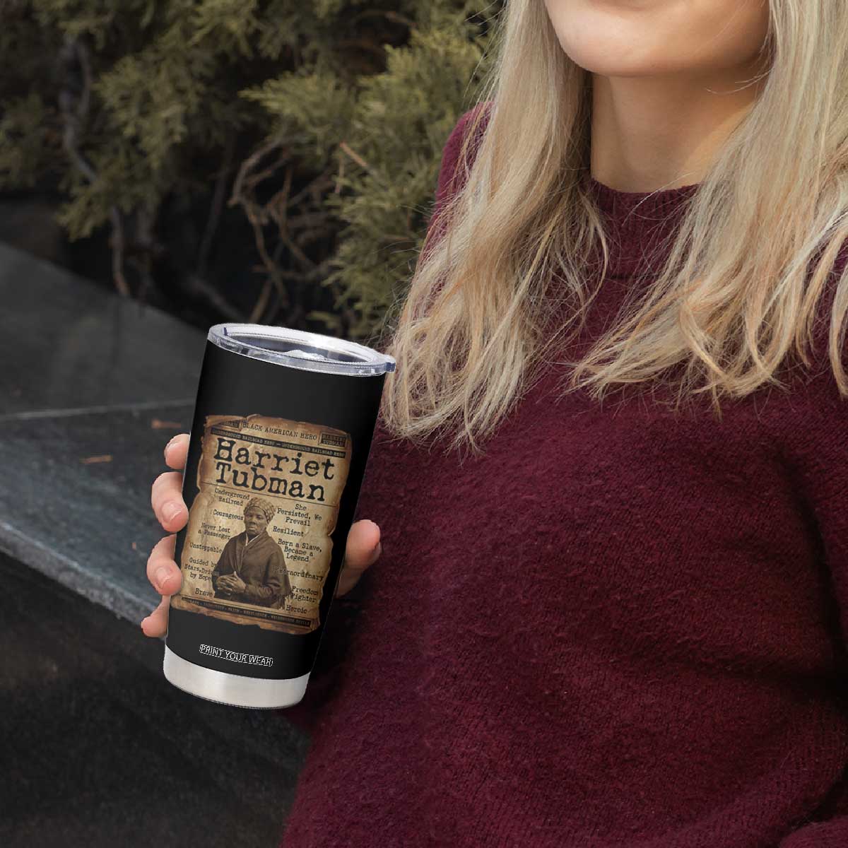 The Underground Railroad Hero Tumbler Cup Harriet Tubman Slavery Freedom Fighter Gift TS12 Print Your Wear