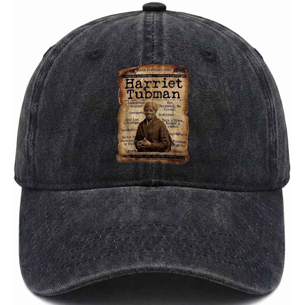 The Underground Railroad Hero Washed Cotton Baseball Cap Harriet Tubman Slavery Freedom Fighter Gift TS12 Print Your Wear