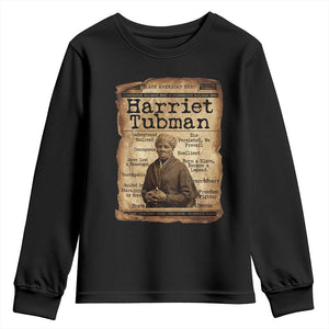 The Underground Railroad Hero Youth Sweatshirt Harriet Tubman Slavery Freedom Fighter Gift TS12 Black Print Your Wear