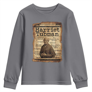 The Underground Railroad Hero Youth Sweatshirt Harriet Tubman Slavery Freedom Fighter Gift TS12 Charcoal Print Your Wear