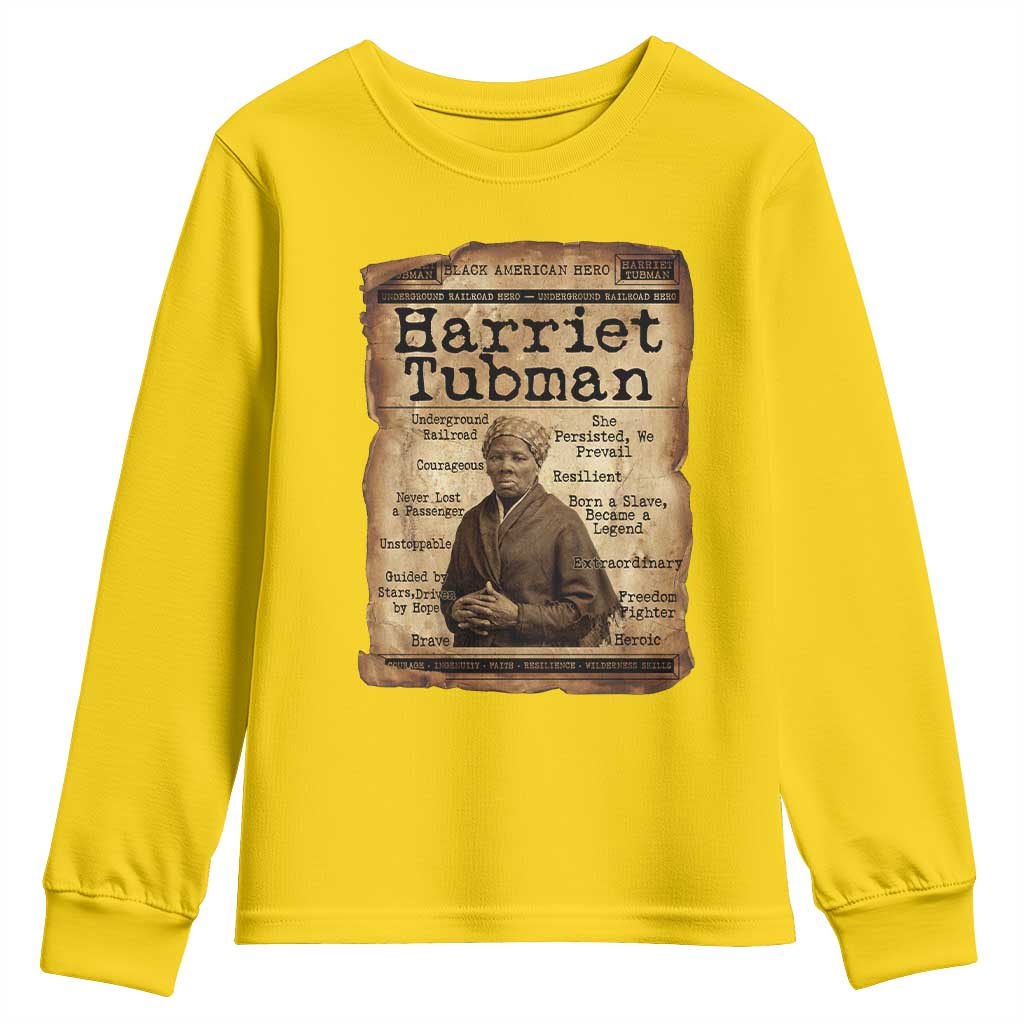 The Underground Railroad Hero Youth Sweatshirt Harriet Tubman Slavery Freedom Fighter Gift TS12 Daisy Print Your Wear