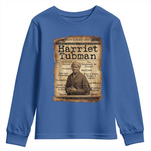 The Underground Railroad Hero Youth Sweatshirt Harriet Tubman Slavery Freedom Fighter Gift TS12 Royal Blue Print Your Wear
