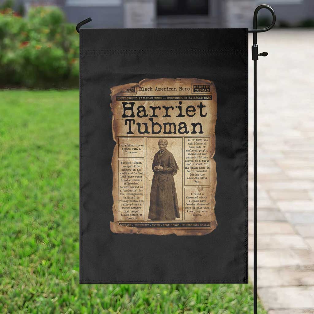 Harriet Tubman Newspaper Garden Flag Strong Black Woman Leader Gift TS12 Print Your Wear