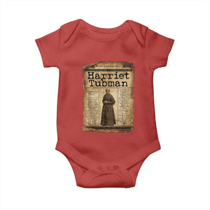 Harriet Tubman Newspaper Baby Onesie Strong Black Woman Leader Gift TS12 Red Print Your Wear