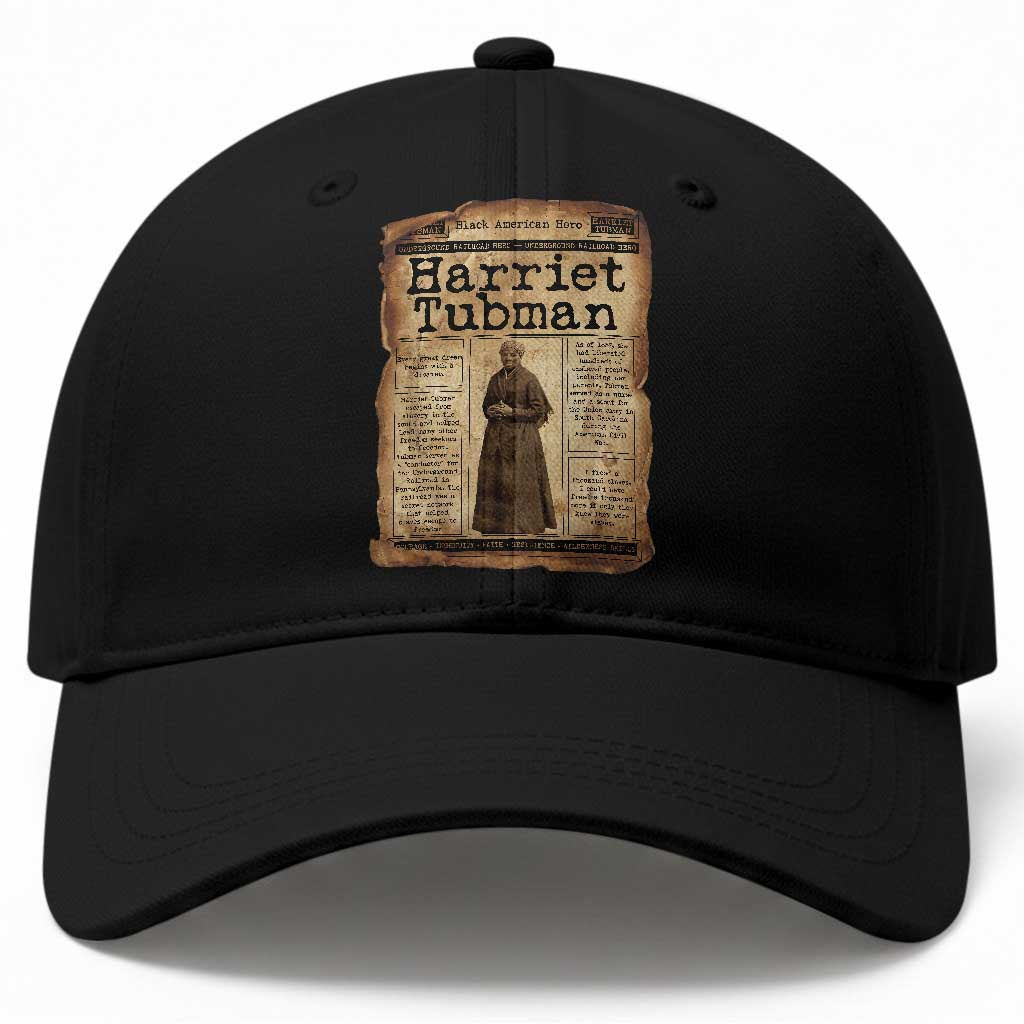 Harriet Tubman Newspaper Baseball Cap Strong Black Woman Leader Gift TS12 Print Your Wear