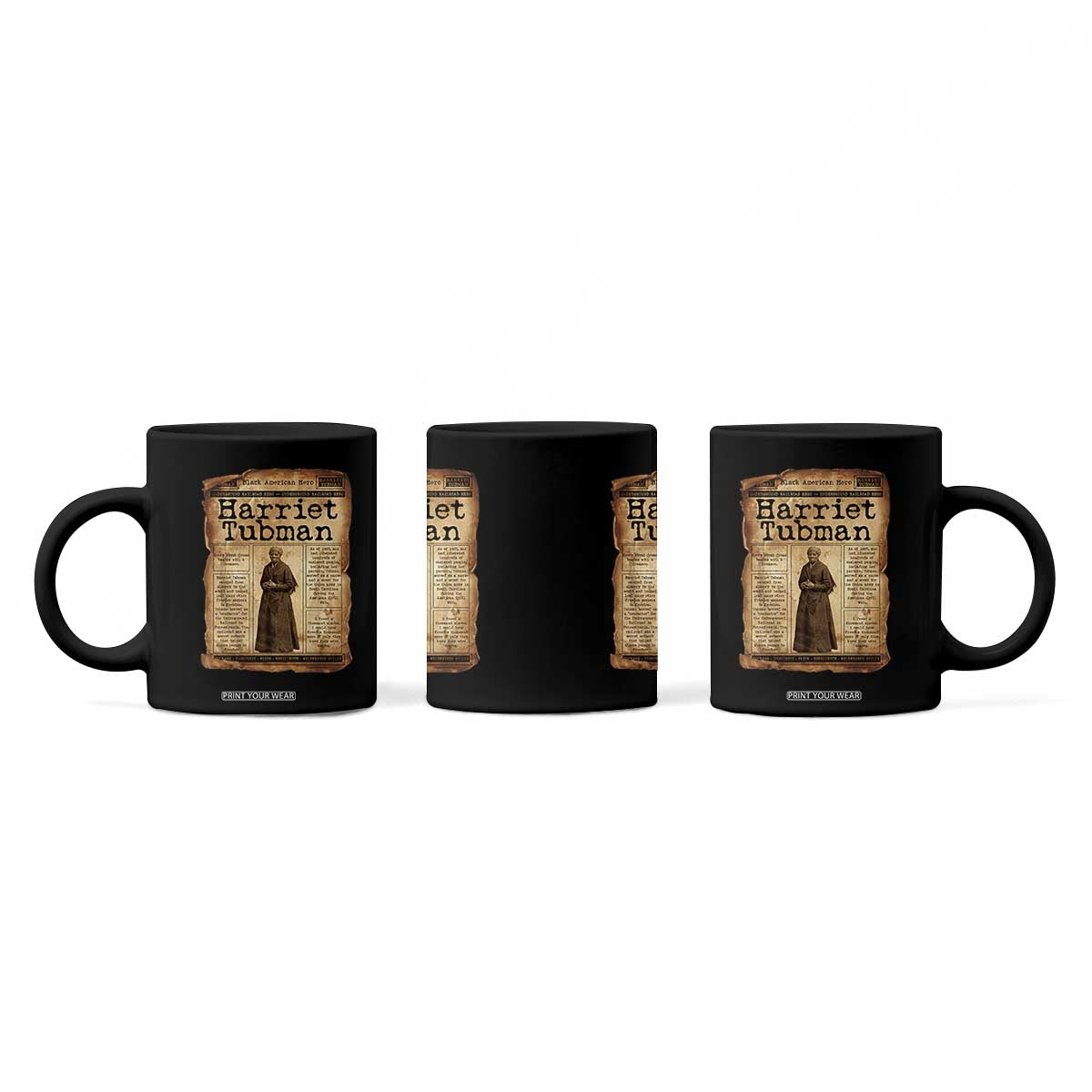 Harriet Tubman Newspaper Coffee Mug Strong Black Woman Leader Gift TS12 Print Your Wear