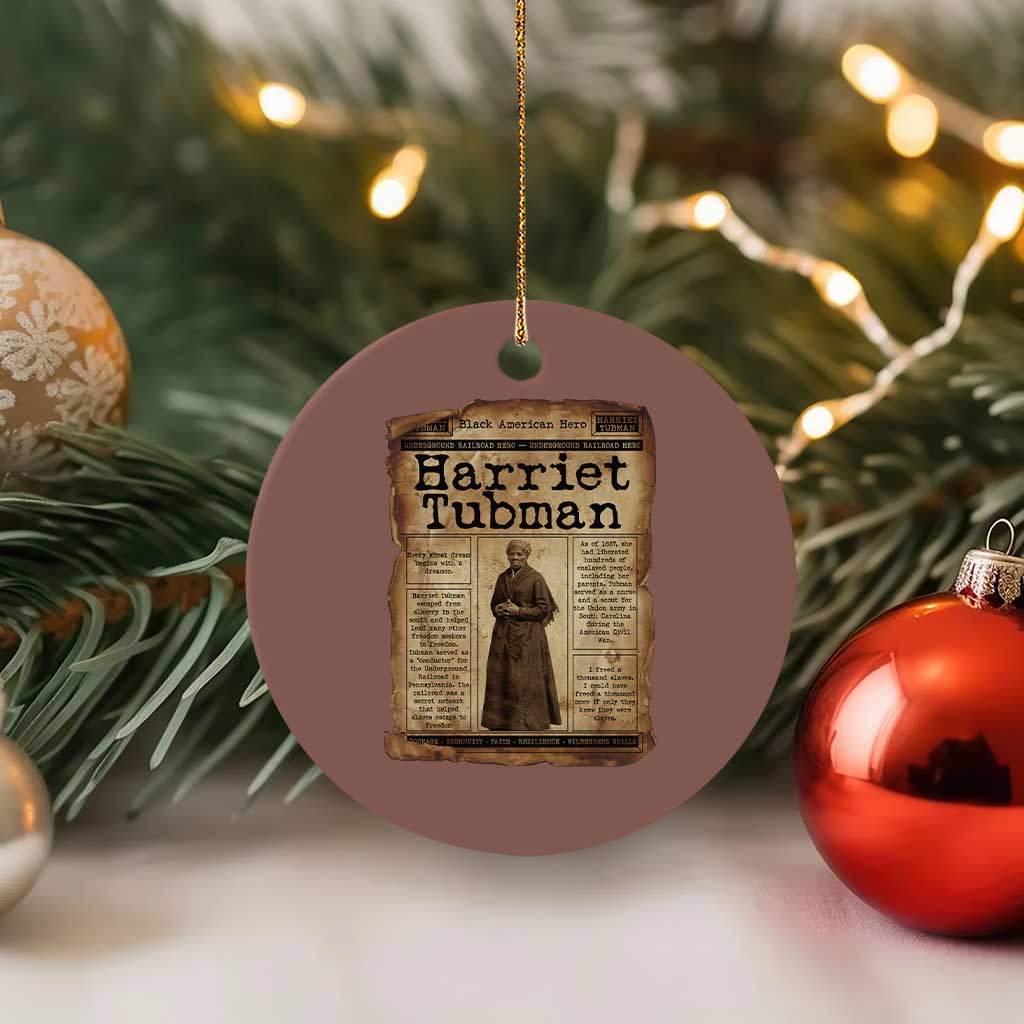 Harriet Tubman Newspaper Ceramic Ornament Strong Black Woman Leader Gift TS12 1pc Mocha Print Your Wear