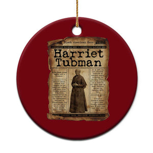 Harriet Tubman Newspaper Ceramic Ornament Strong Black Woman Leader Gift TS12 1pc Red Print Your Wear