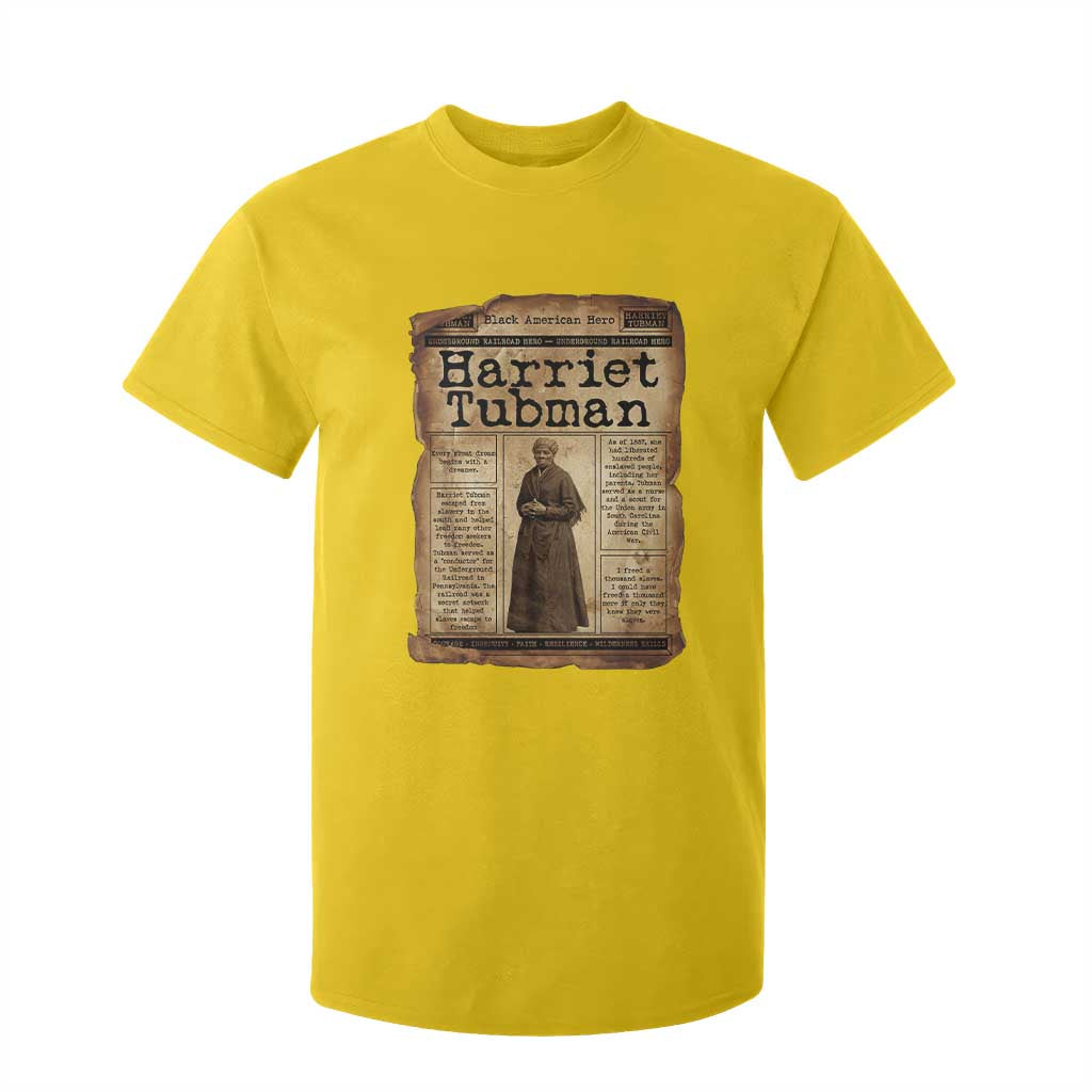 Harriet Tubman Newspaper T Shirt For Kid Strong Black Woman Leader Gift TS12 Daisy Print Your Wear