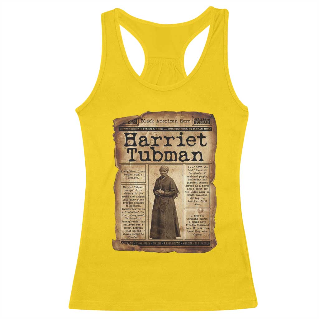 Harriet Tubman Newspaper Racerback Tank Top Strong Black Woman Leader Gift TS12 Daisy Print Your Wear
