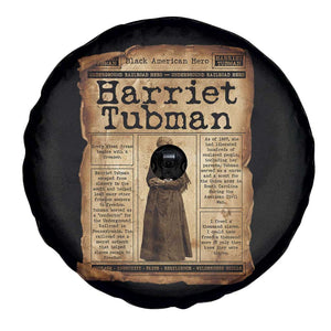 Harriet Tubman Newspaper Spare Tire Cover Strong Black Woman Leader Gift TS12 Print Your Wear