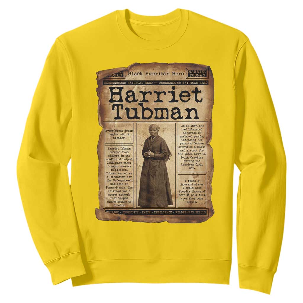 Harriet Tubman Newspaper Sweatshirt Strong Black Woman Leader Gift TS12 Daisy Print Your Wear