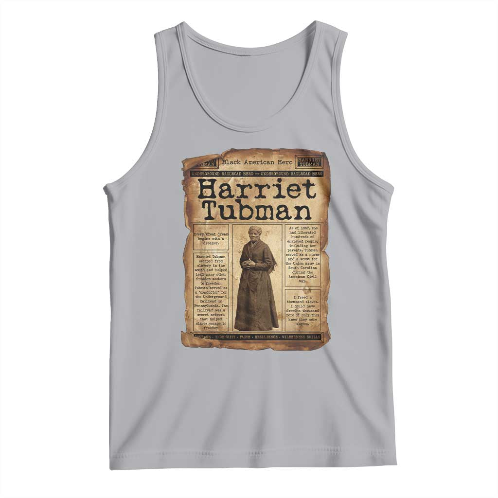 Harriet Tubman Newspaper Tank Top Strong Black Woman Leader Gift TS12 Athletic Heather Print Your Wear