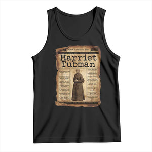 Harriet Tubman Newspaper Tank Top Strong Black Woman Leader Gift TS12 Black Print Your Wear