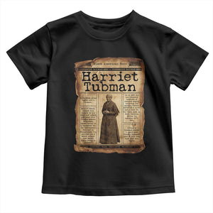 Harriet Tubman Newspaper Toddler T Shirt Strong Black Woman Leader Gift TS12 Black Print Your Wear
