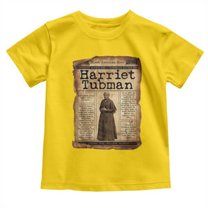 Harriet Tubman Newspaper Toddler T Shirt Strong Black Woman Leader Gift TS12 Daisy Print Your Wear
