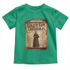 Harriet Tubman Newspaper Toddler T Shirt Strong Black Woman Leader Gift TS12 Irish Green Print Your Wear