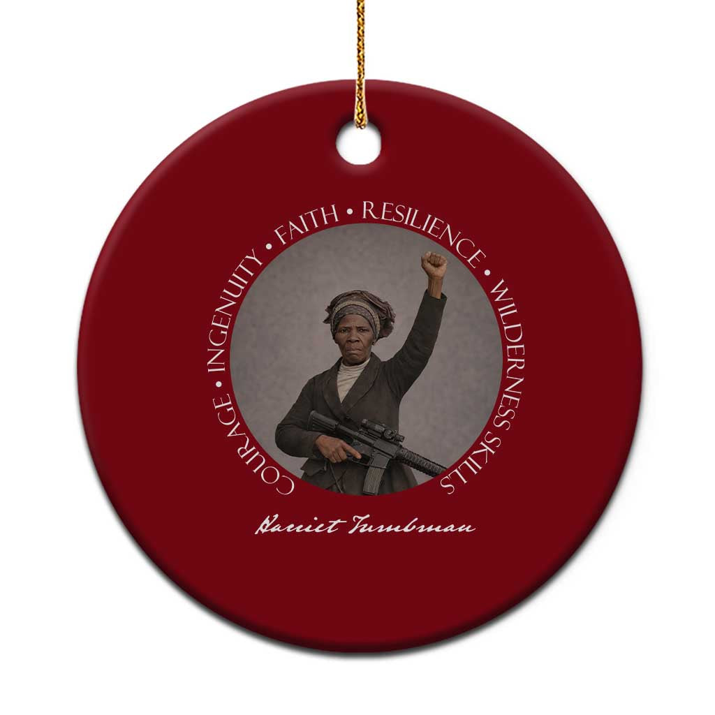 Harriet Tubman Leadership Ceramic Ornament Feminist History Gift TS12 1pc Red Print Your Wear