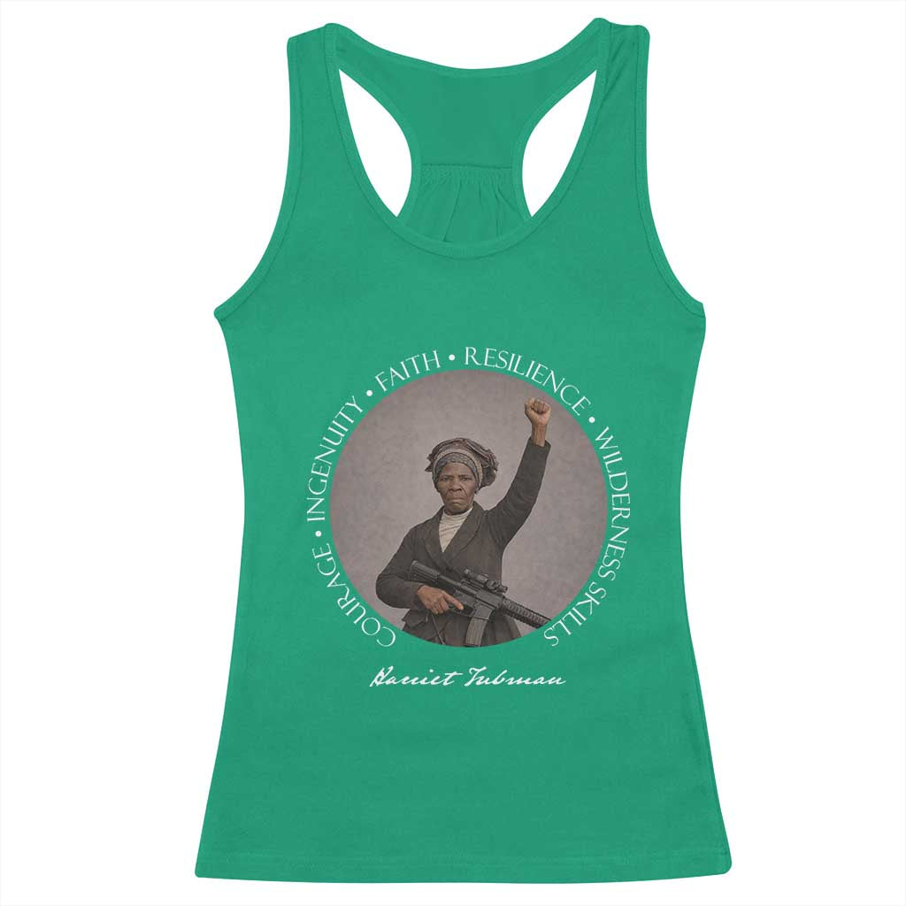 Harriet Tubman Leadership Racerback Tank Top Feminist History Gift TS12 Irish Green Print Your Wear