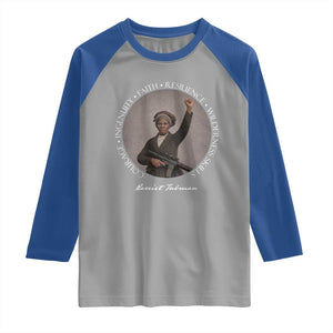 Harriet Tubman Leadership Raglan Shirt Feminist History Gift TS12 Sport Gray Royal Print Your Wear