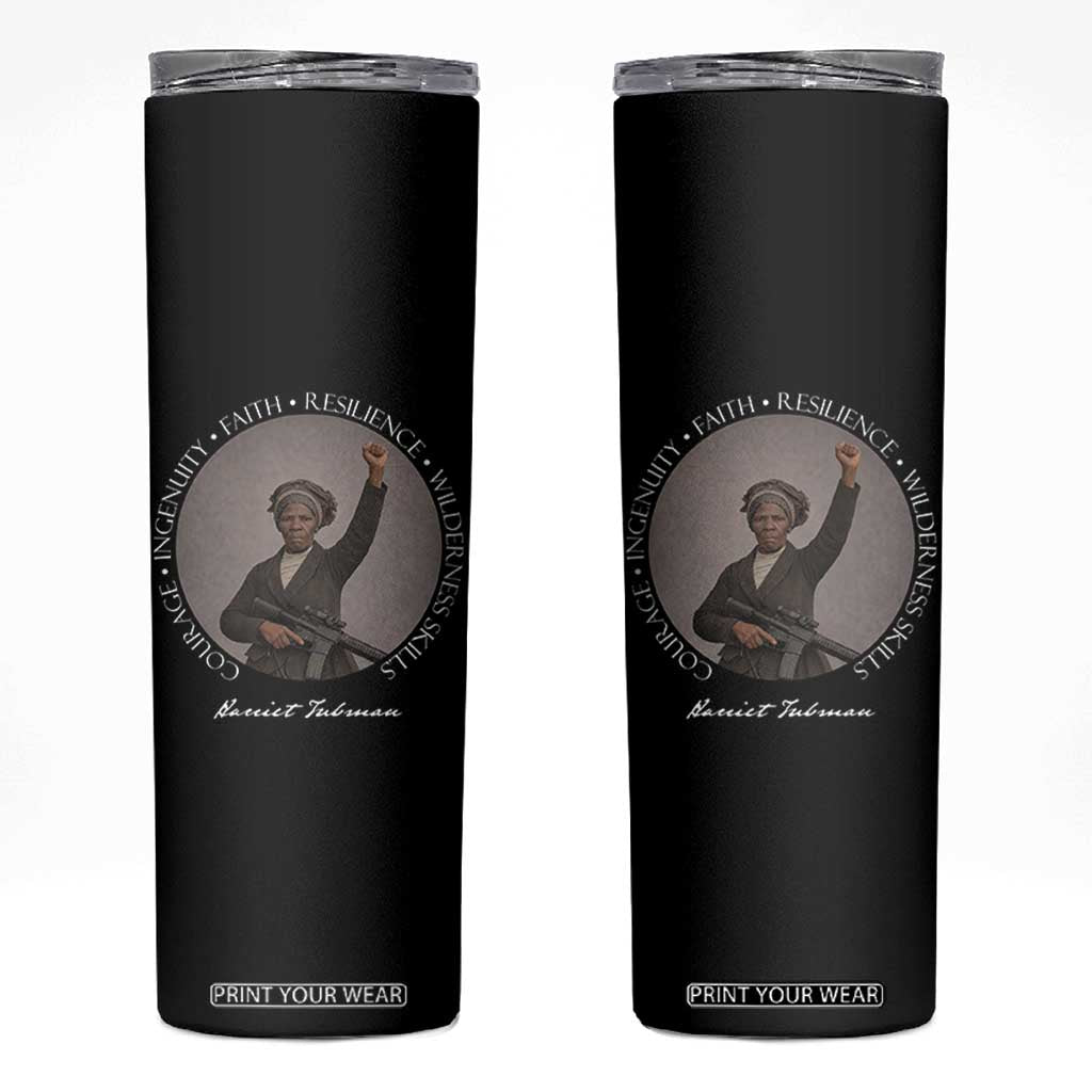 Harriet Tubman Leadership Skinny Tumbler Feminist History Gift TS12 Black Print Your Wear