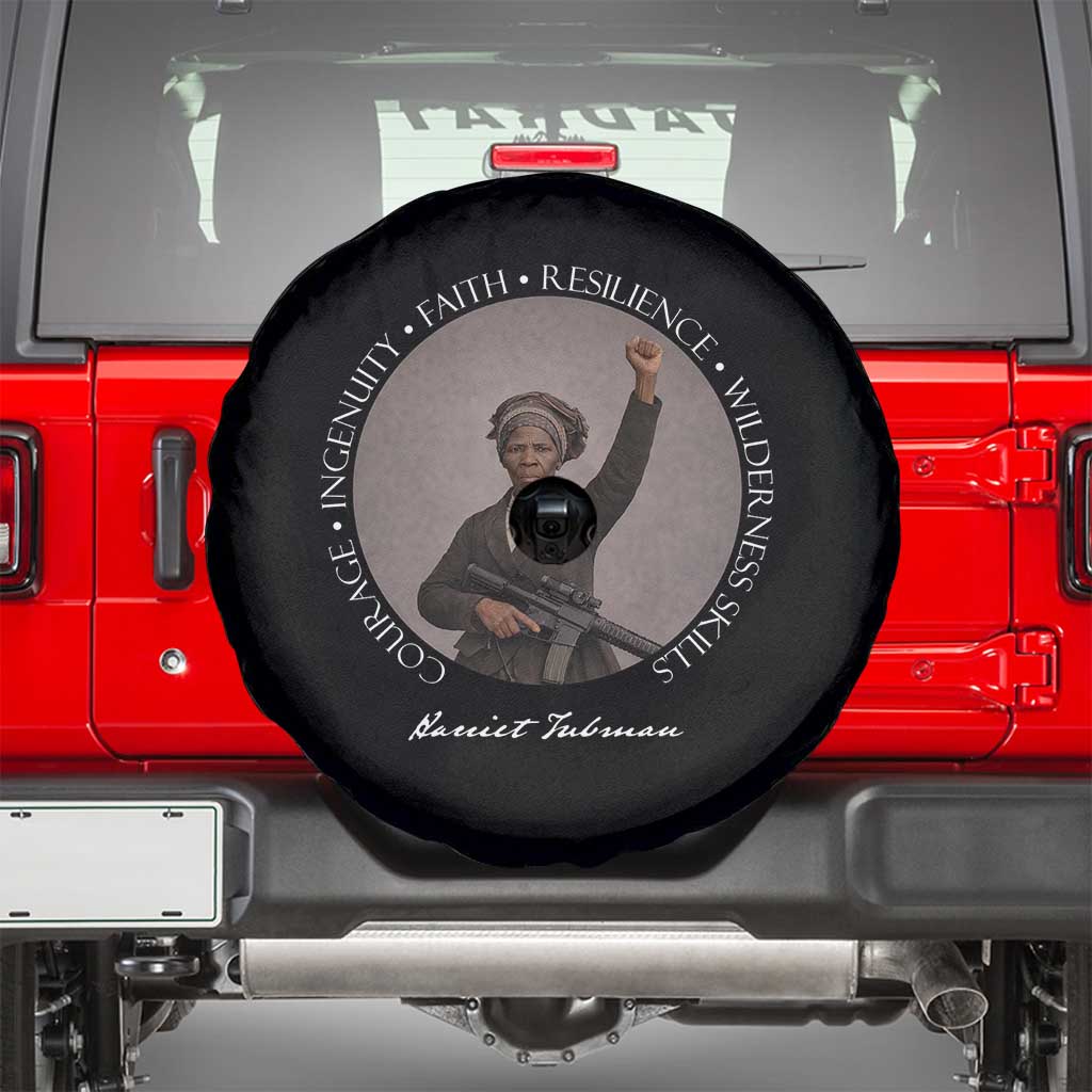 Harriet Tubman Leadership Spare Tire Cover Feminist History Gift TS12 Black Print Your Wear