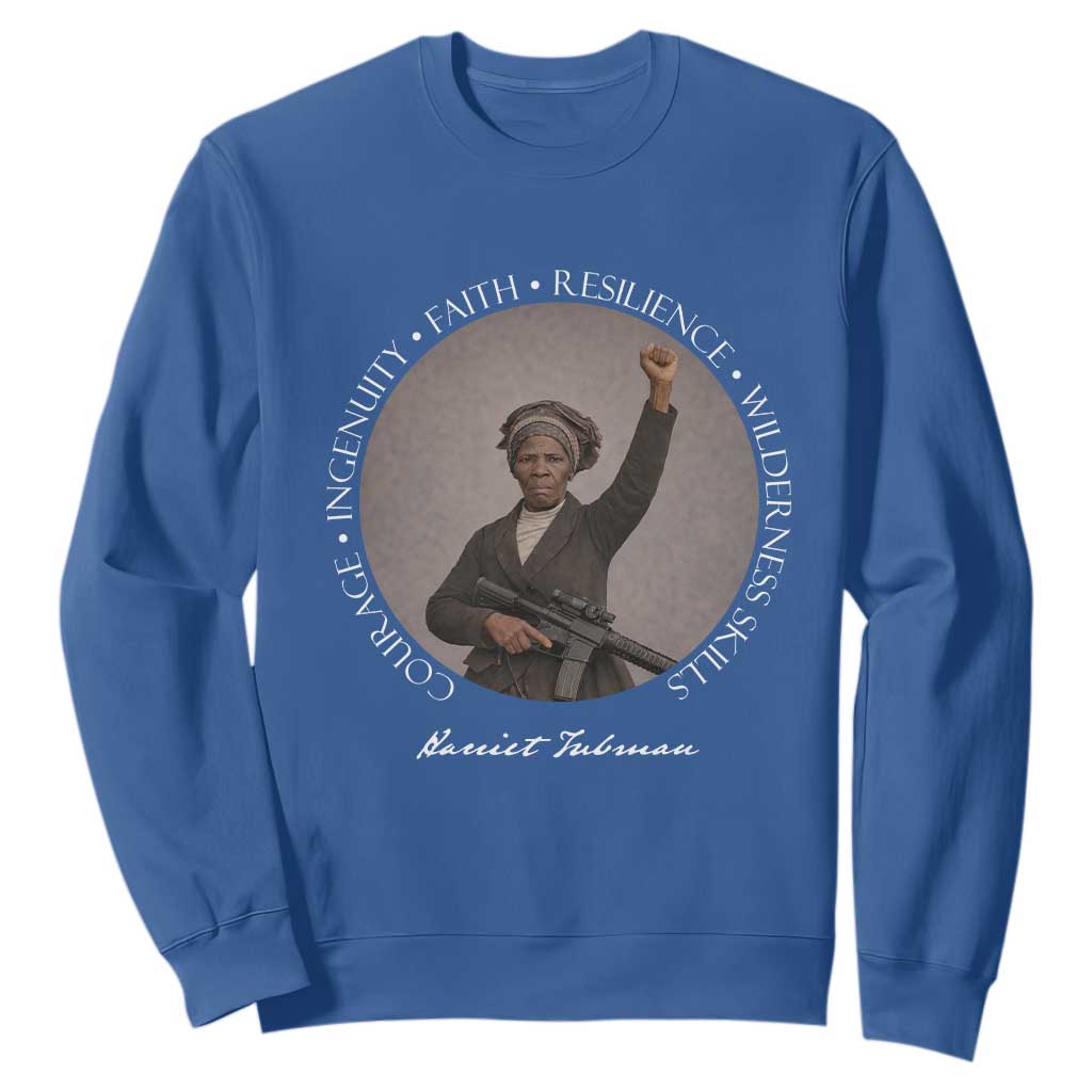 Harriet Tubman Leadership Sweatshirt Feminist History Gift TS12 Royal Blue Print Your Wear