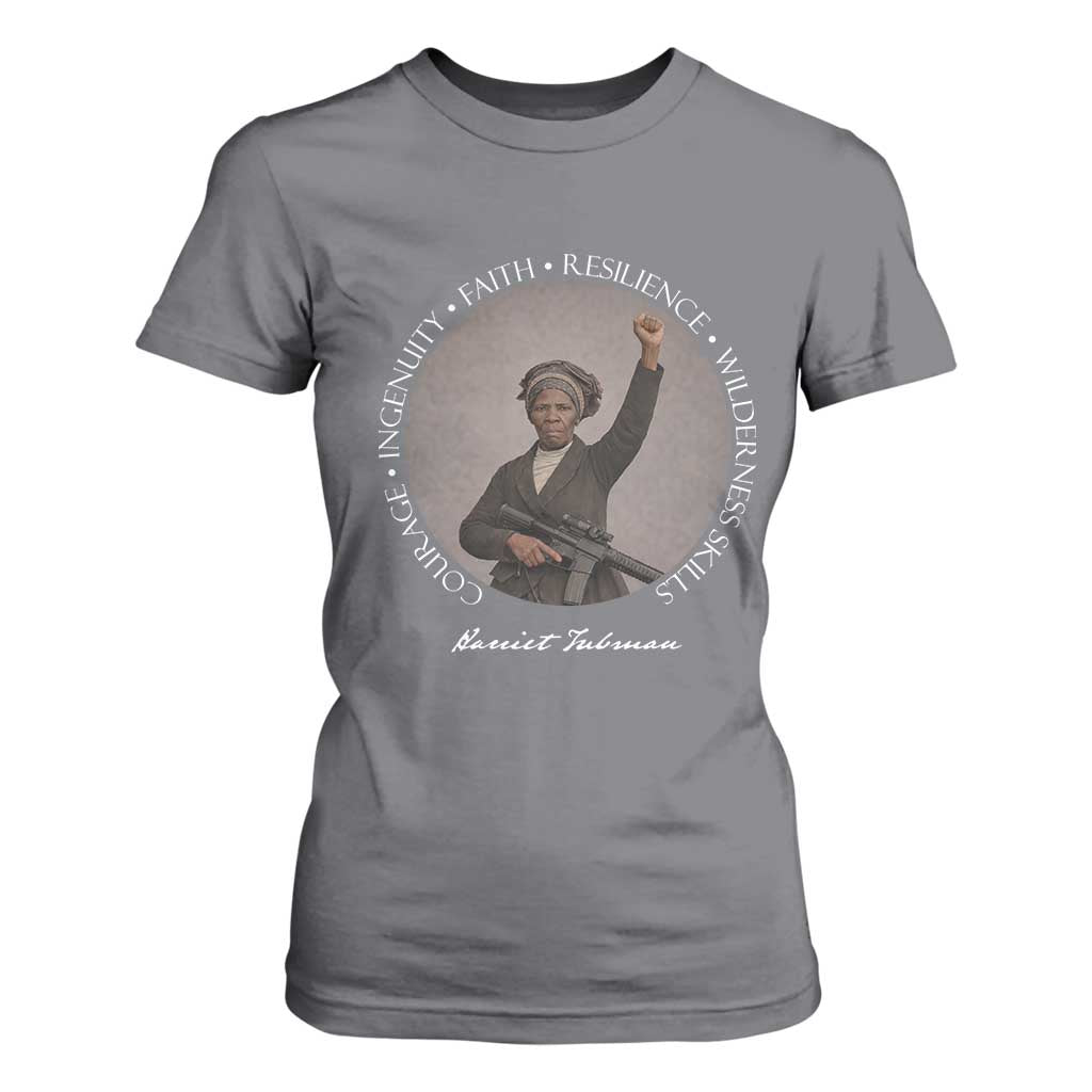 Harriet Tubman Leadership T Shirt For Women Feminist History Gift TS12 Charcoal Print Your Wear