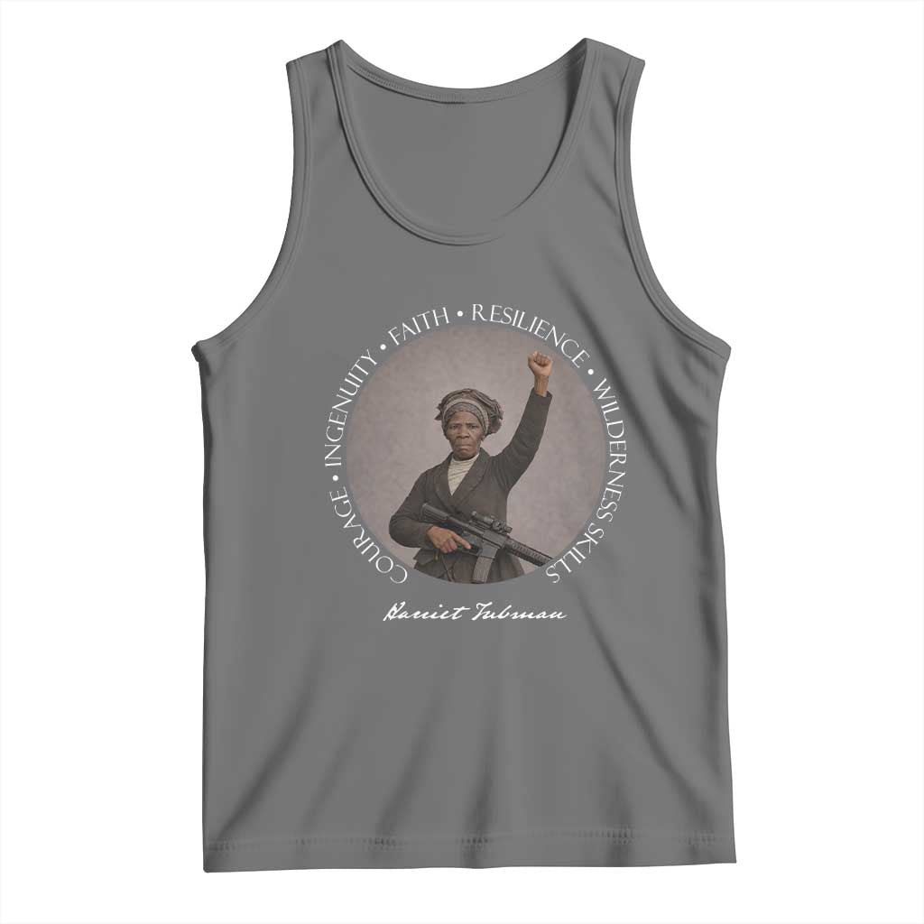 Harriet Tubman Leadership Tank Top Feminist History Gift TS12 Black Heather Print Your Wear