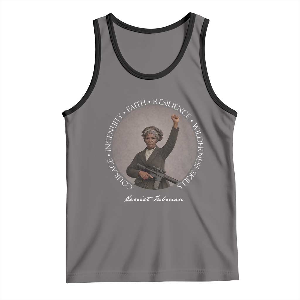 Harriet Tubman Leadership Tank Top Feminist History Gift TS12 Deep Heather Black Print Your Wear
