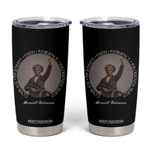 Harriet Tubman Leadership Tumbler Cup Feminist History Gift TS12 Black Print Your Wear