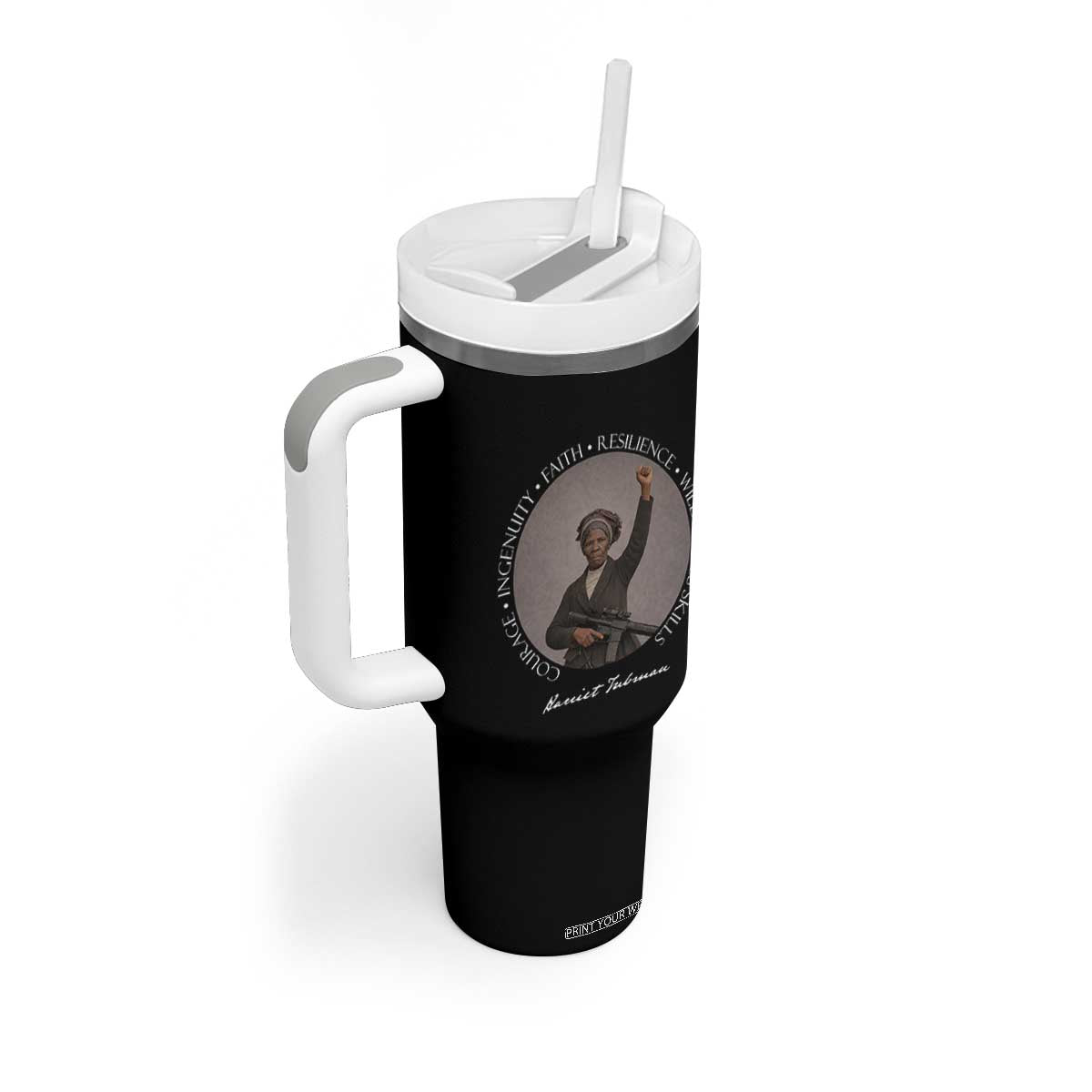 Harriet Tubman Leadership Tumbler With Handle Feminist History Gift TS12 Print Your Wear