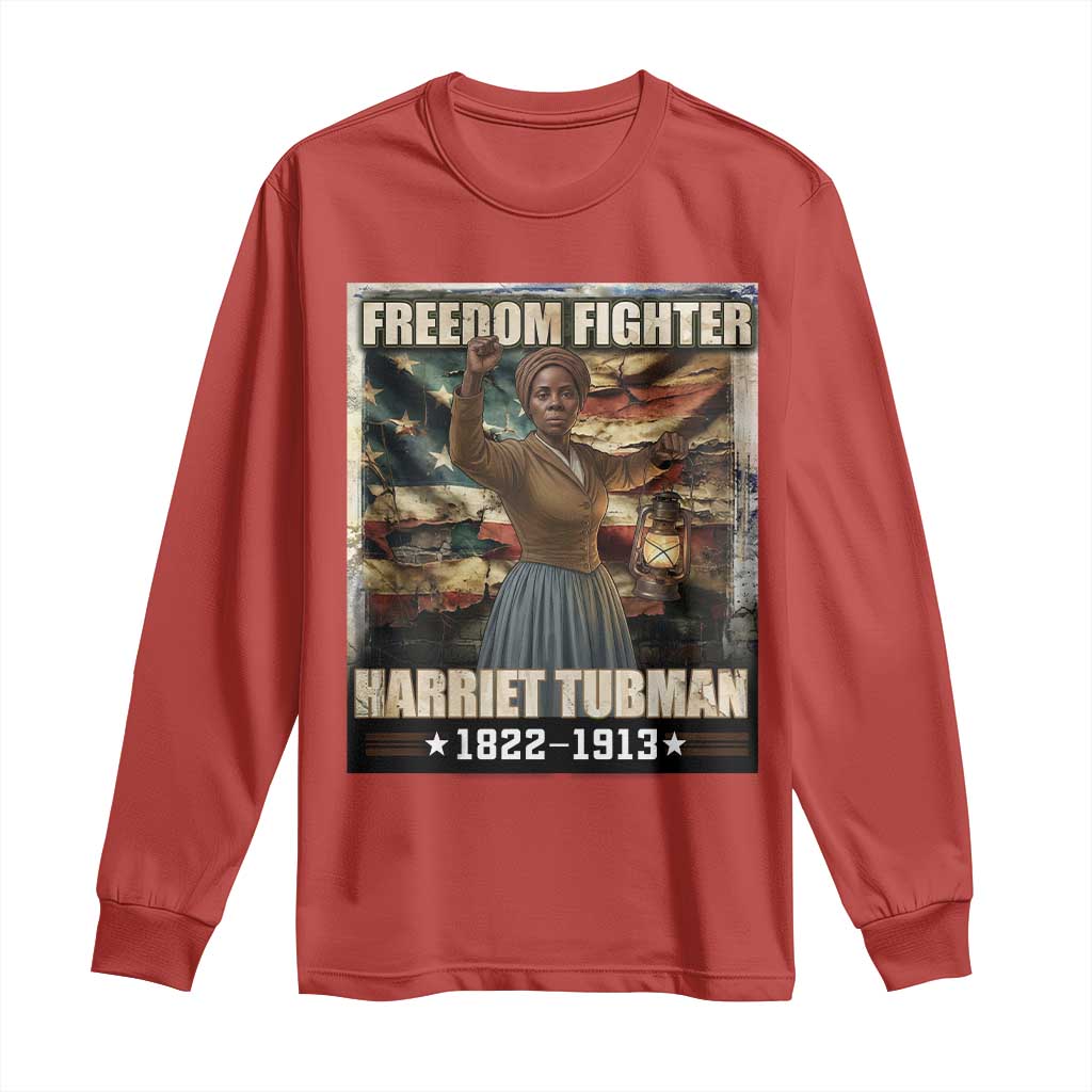 Harriet Tubman Long Sleeve Shirt Black History African American Leader Gift TS12 Red Print Your Wear