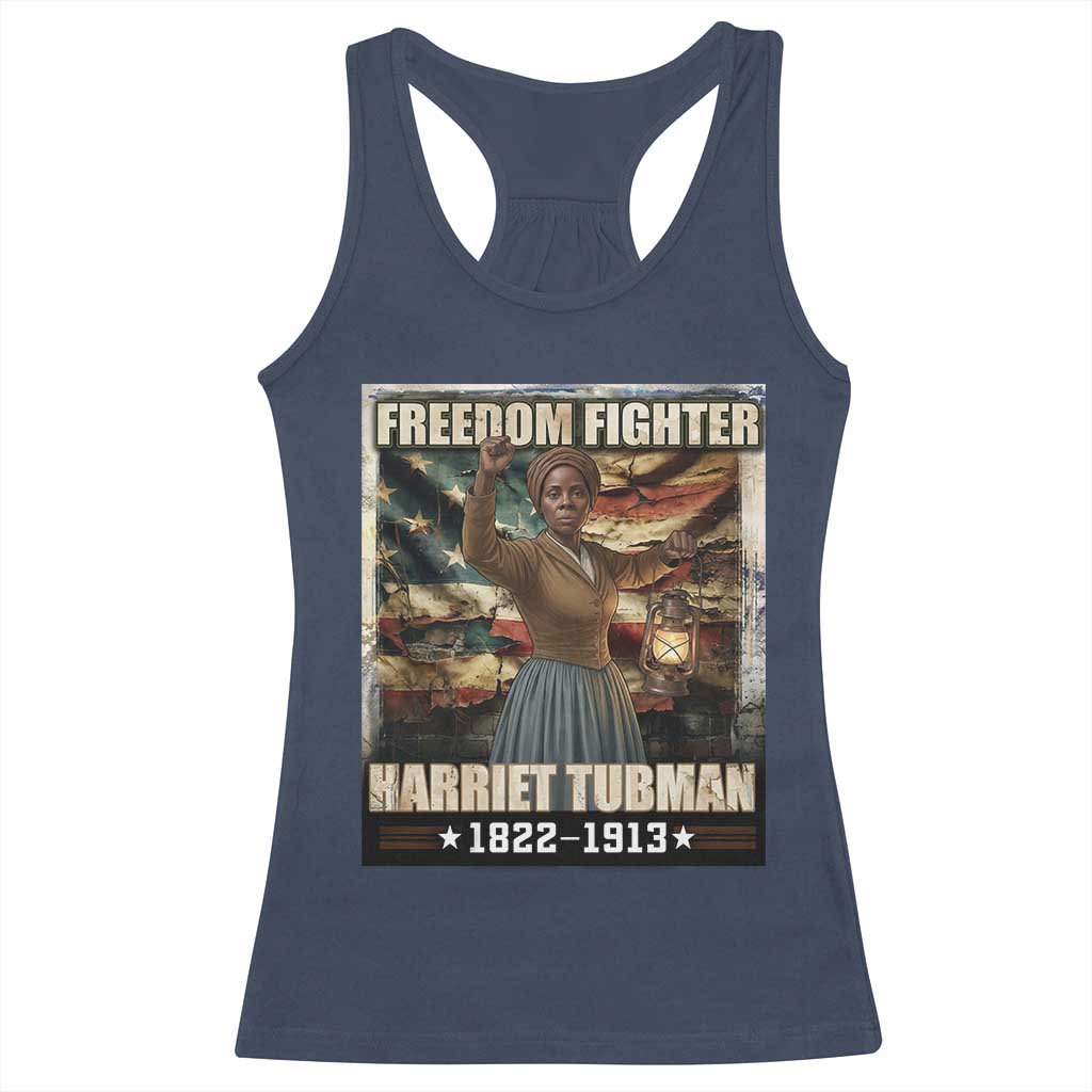 Harriet Tubman Racerback Tank Top Black History African American Leader Gift TS12 Navy Print Your Wear