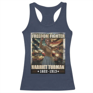 Harriet Tubman Racerback Tank Top Black History African American Leader Gift TS12 Navy Print Your Wear